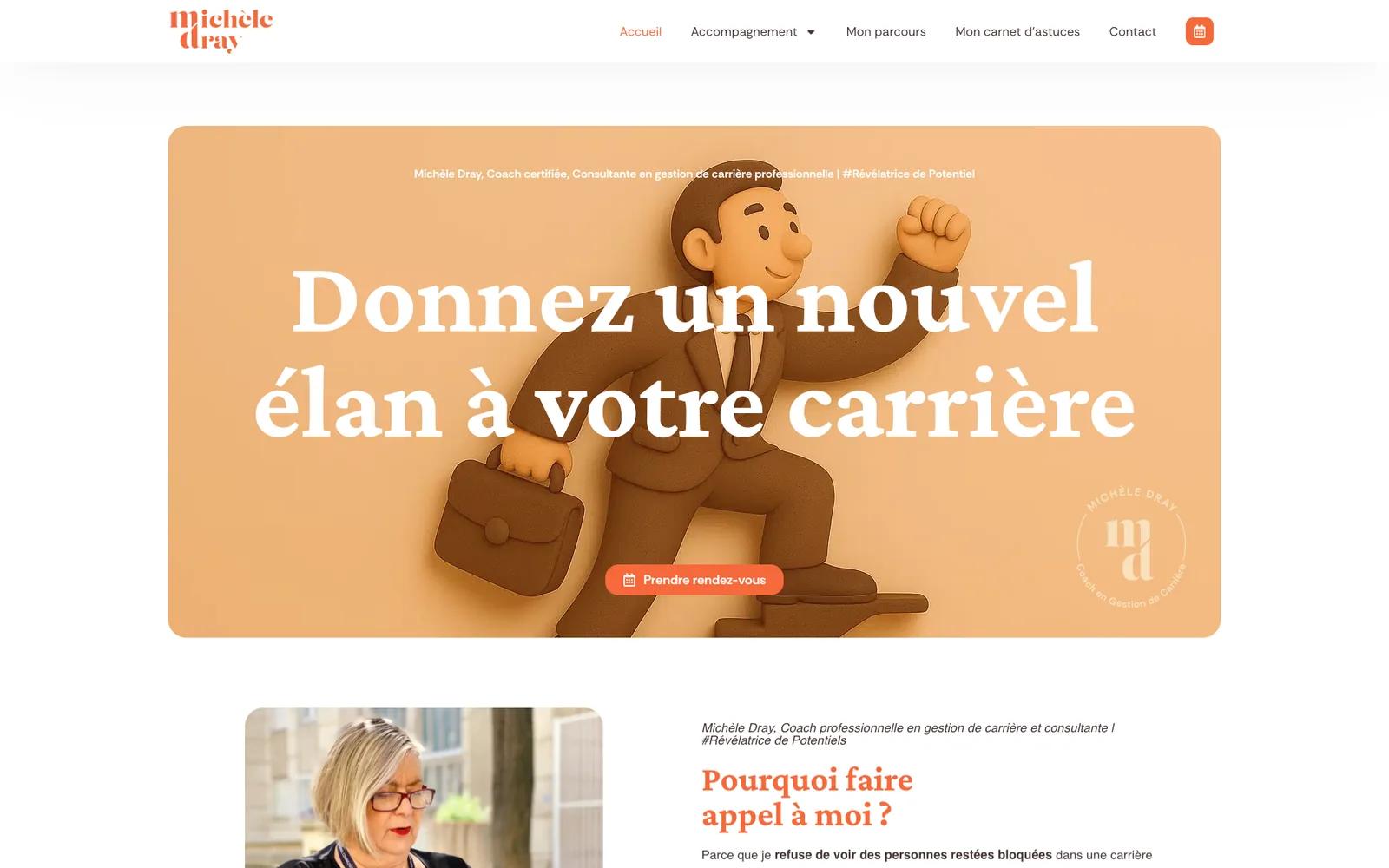Site web Michèle Dray Coach Carrière — Comkuate